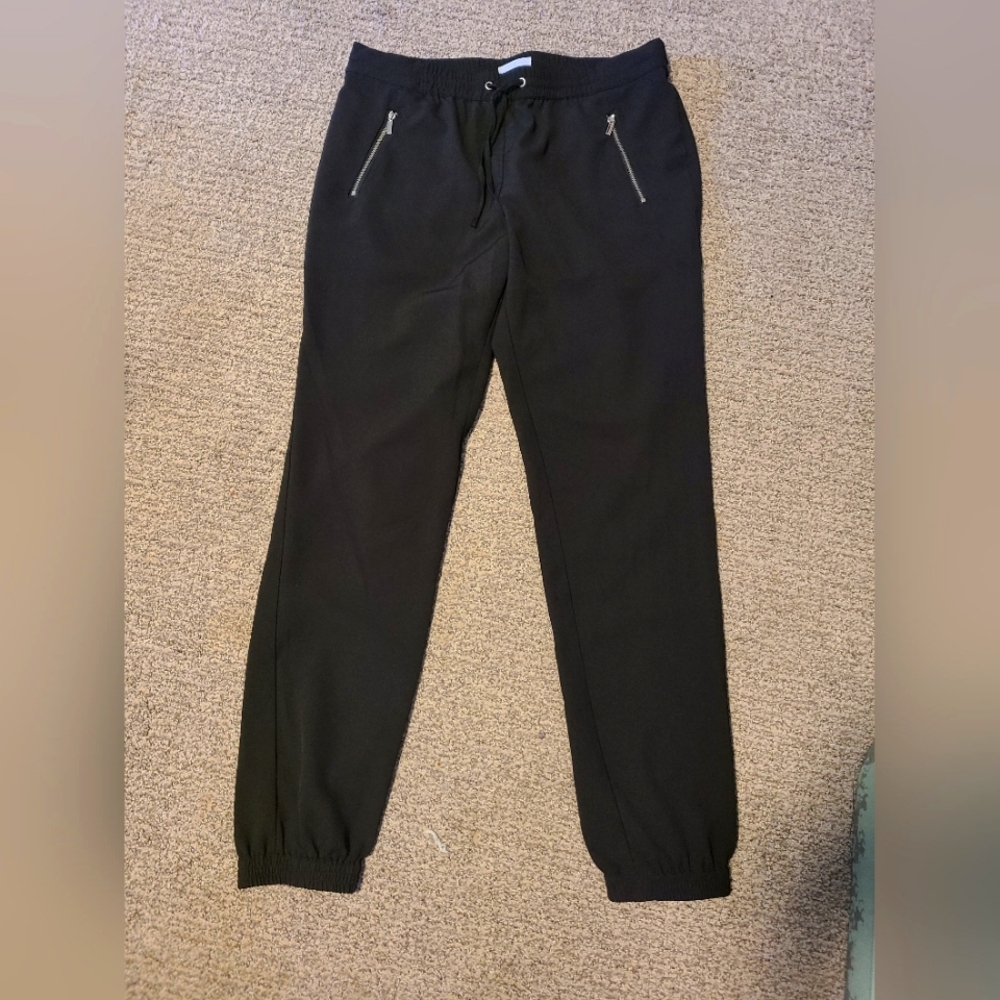 New York and company fashion joggers with silver zippers